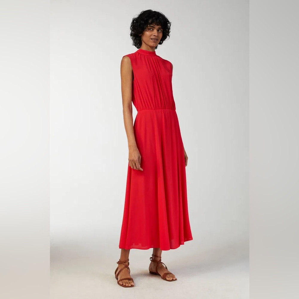 ARKEY Fluid Red Crepe Dress